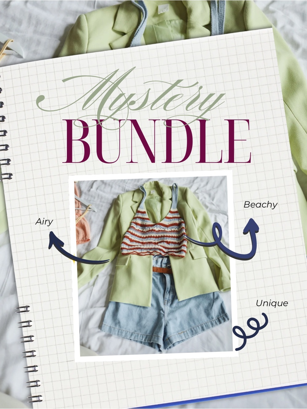 ENDLESS SUMMER—Curated Aesthetic Mystery Clothing Bundle (NOW 7 pieces 🤯)